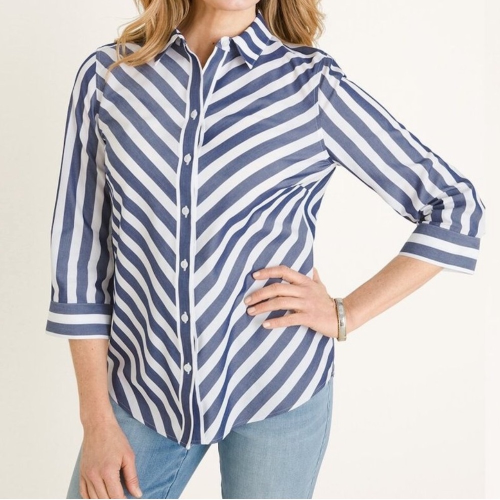 Chicos No Iron Stain Shield Button Down